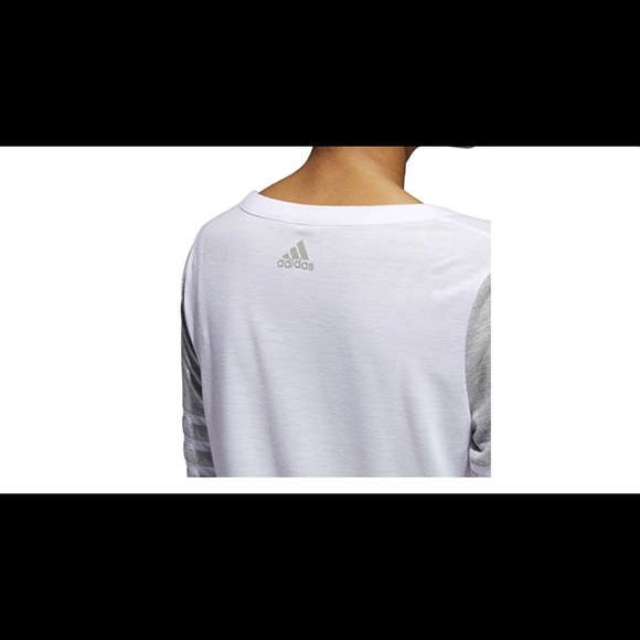 adidas Women's Long Sleeve Jersey Top Q4 Wht/grey adidas Women's Long Sleeve Jersey Top Q4 Wht/grey